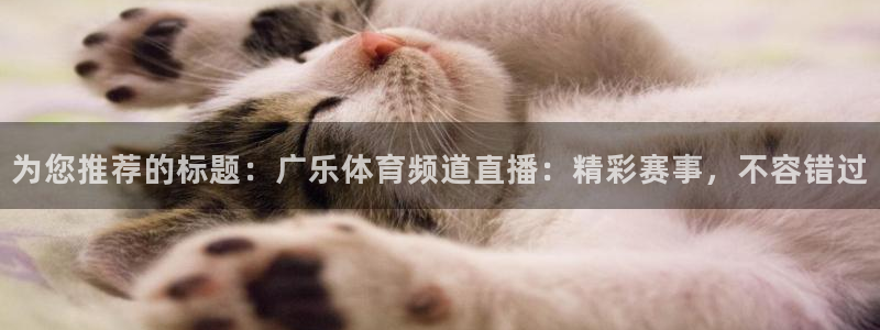 为您推荐的标题：广乐体育频道直播：精彩赛事，不容错过